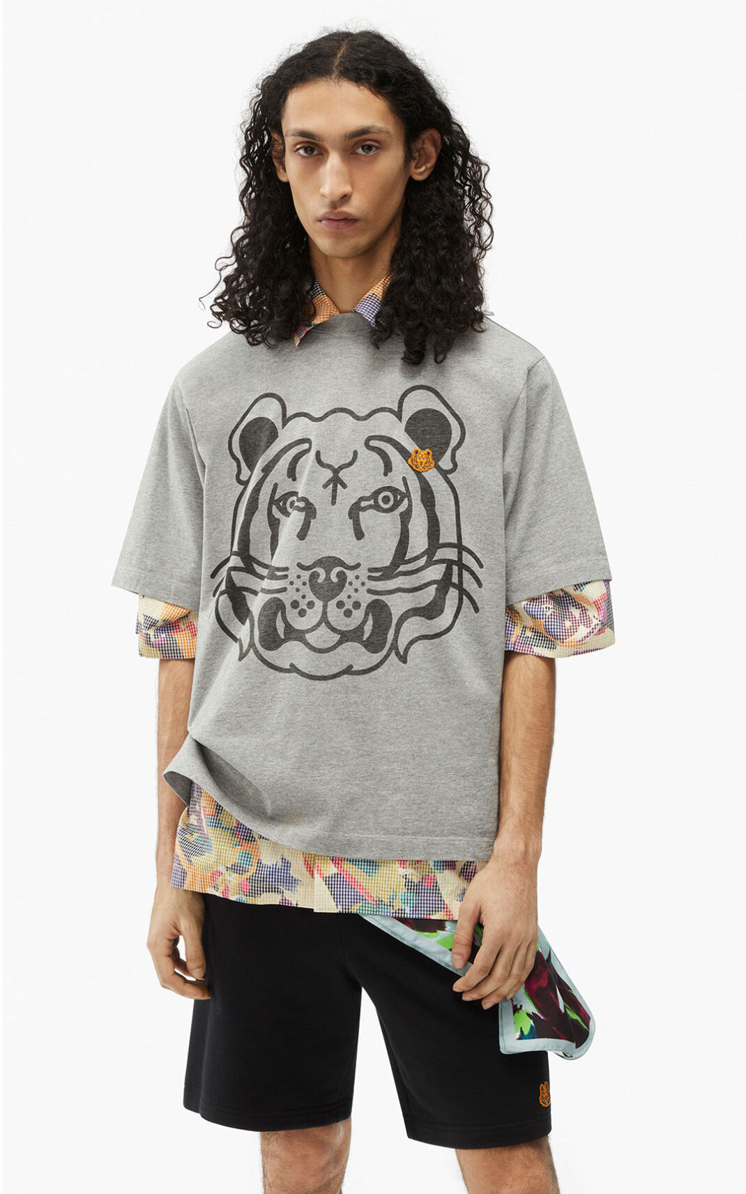 Kenzo K Tiger oversized T Shirt Herr | 21503-JLTB